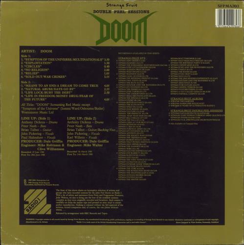 Doom Double Peel Sessions UK vinyl LP album (LP record) (590439)